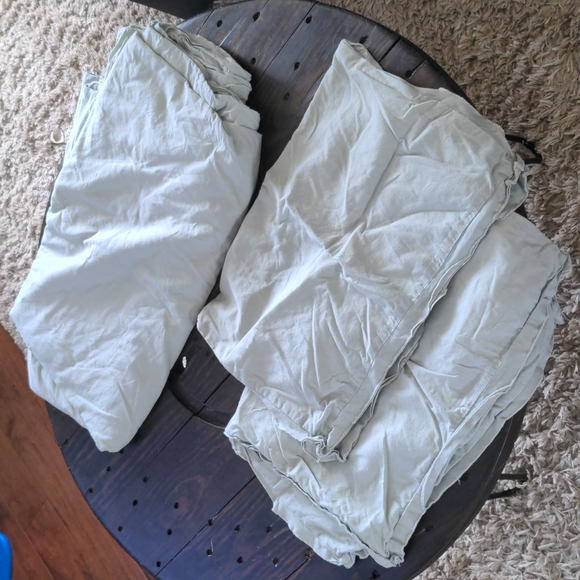 Target Other - King duvet cover and 2 shams in very muted light blue color
